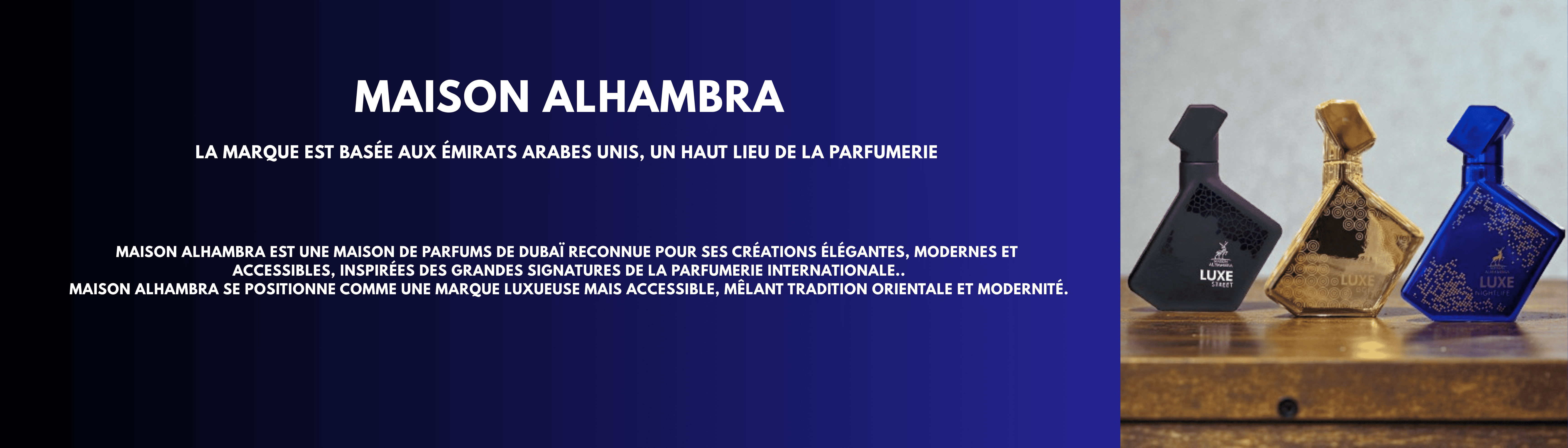 Parfums orientaux raffinés – Maison Alhambra, élégance moderne et sillage envoûtant.